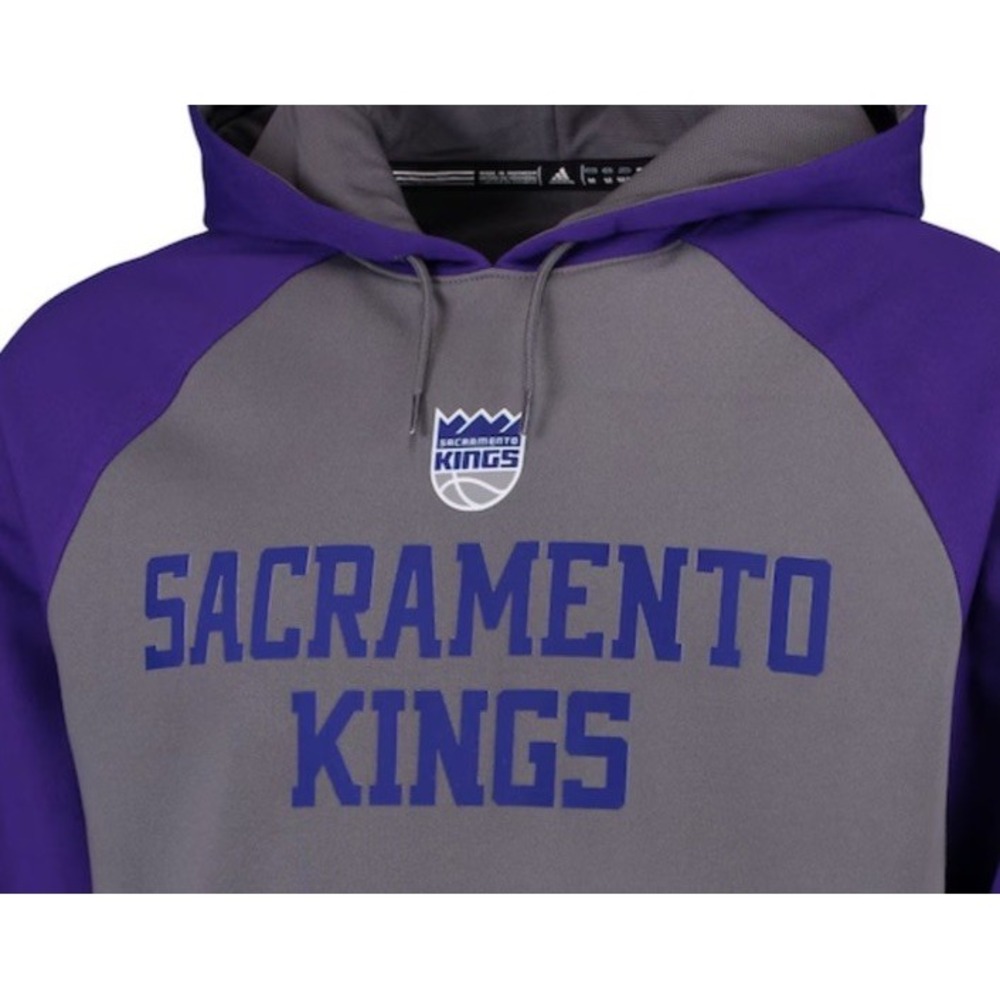 NBA Sacramento Kings Adidas Hoodie Men's Large Purple & Black Tip Off Pullover
